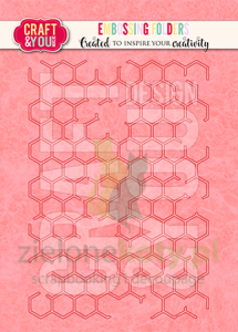 Folder do embbosingu Craft&You Honeycomb Background  plaster miodu