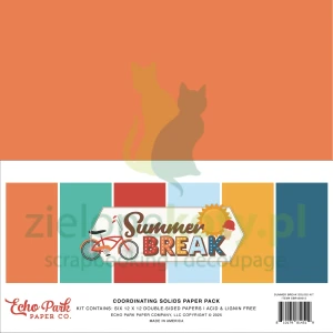 Zestaw papierów 30x30 Echo Park Summer Break bazowe 