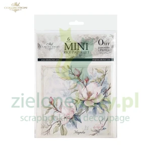 Papier ryżowy ITD Collection 15x15cm 6szt Floral Shabby Chic kwiaty