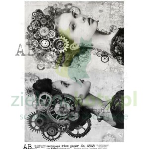Papier ryżowy decoupage AB Studio A4 Kobieta  tryby x