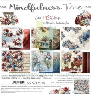 Zestaw papierów do scrapbookingu 30x30 Craft O'Clock Mindfulness Time