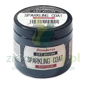 Pasta strukturalna Stamperia Art Stories Sparkling Coat brokatowa czarna 200 ml 