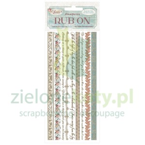 Transfer Rub-On Stamperia 10x21cm Venice City of Art paski bordery