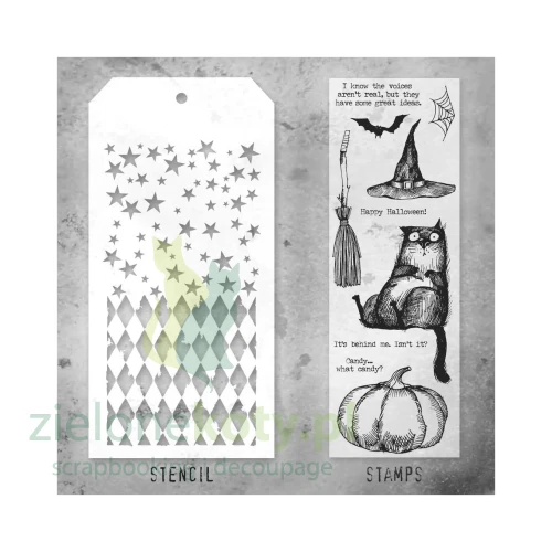 Tim_Holtz_Clear_Stamps_and_Stencil_Snarky_Cat_Hallowen_Falling_Stars_and_Harlequin_thmm125_product_image.jpg