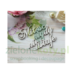 Wycinanka tekturka Kreatywna Pracownia Ślub 2025  Miłość nigdy nie ustaje