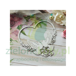 Wycinanka tekturka Kreatywna Pracownia Ślub 2025  Ramka Gołębie