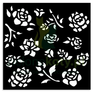 Szablon maska Stamperia 12x12cm Timeless buds pattern kwiaty