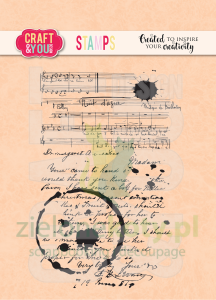 Stempel akrylowy Craft&You Design Stains on the letters list pismo plamy kleksy