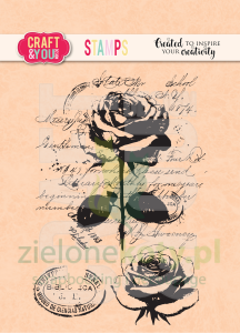 Stempel akrylowy Craft&You Design Vintage Rose Róża vintage