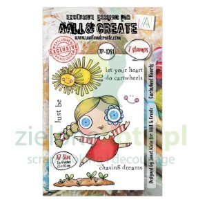 Stempel akrylowy AALL & Create A Year in Bloom A7 Cartwheel Hearts dziewczynka słońce