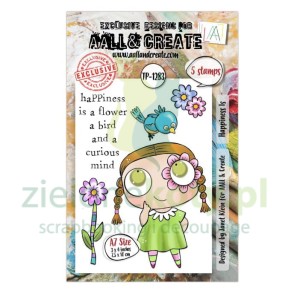Stempel akrylowy AALL & Create A Year in Bloom A7 Happiness is dziewczynka ptaszek