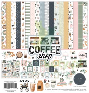 Zestaw papierów do scrapbookingu 30x30 Carta Bella Coffee Shop + naklejki 