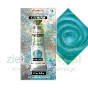 Pasta woskowa Stamperia Art Stories Wax Patina Oxide Patina metaliczna niebieska turkusowa
