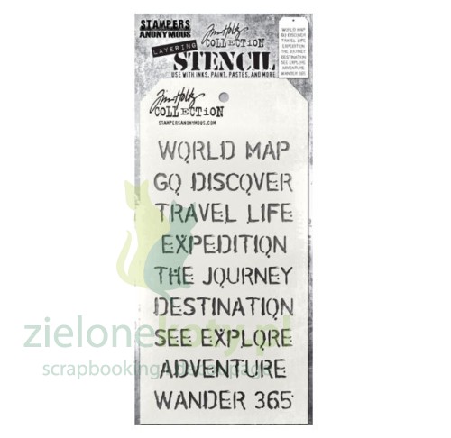 Szablon-maska-Tim-Holtz-Traveler-napisy