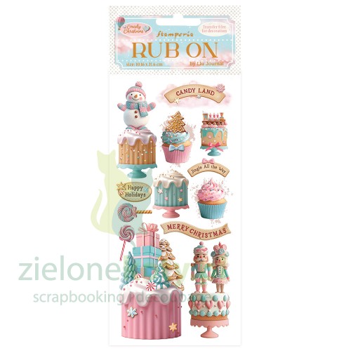 Transfer-Rub-On-Stamperia- Candy-Christmas-ciasta