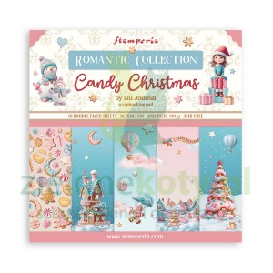 Zestaw papierów do scrapbookingu 30x30 Stamperia Candy Christmas x