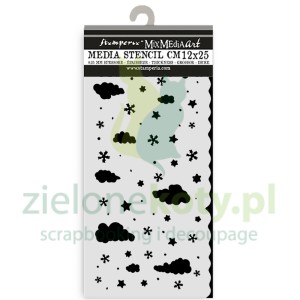 Szablon maska Stamperia 3D 12x25cm Candy Christmas Chmurki