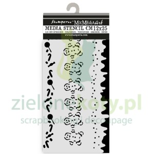 Szablon maska Stamperia 3D 12x25cm Candy Christmas Paski