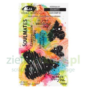 Stempel Visible Image Soulmates serca napisy 