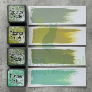 Tusz Distress Mini Oxide Pads #3 zestaw 4 szt. zielony