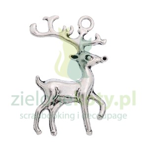 Metalowa zawieszka renifer 4cm