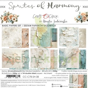 Zestaw papierów do scrapbookingu 20x20 Craft O'Clock Sprites of Harmony bazowe 