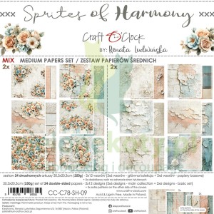 Zestaw papierów do scrapbookingu 20x20 Craft O'Clock Sprites of Harmony Mix