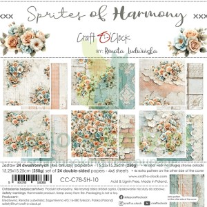 Zestaw papierów do scrapbookingu 15x15 Craft O'Clock Sprites of Harmony