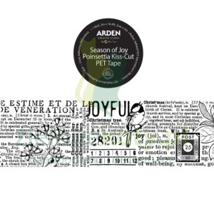 Dodatki foliowe taśma samoprzylepna Arden Creative Studio Journal Continuous PET Tape Season of Joy  napisy