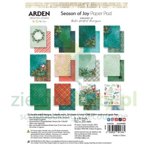 Zestaw papierów do scrapbookingu 15x20 Arden Creative Studio Season of Joy 