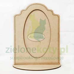 HDF Baza Artistiko Szyld Stojący 25cm ramka z nakładką