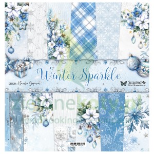 Zestaw papierów do scrapbookingu 30x30 ScrapAndMe Winter Sparkle