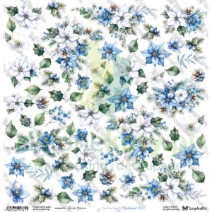 Papier do scrapbookingu 30x30 ScrapAndMe dodatki do wycinania Christmas 24 