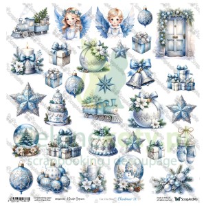Papier do scrapbookingu 30x30 ScrapAndMe dodatki do wycinania Christmas 26