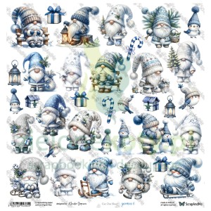Papier do scrapbookingu 30x30 ScrapAndMe dodatki do wycinania Gnomy 6