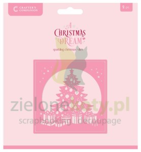 Wykrojnik Crafter's Companion Create a Card Sparkling Christmas choinka prezenty