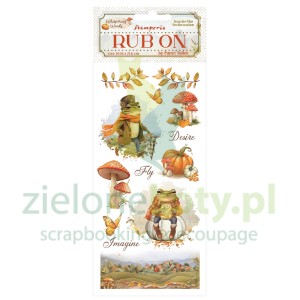 Transfer Rub-On Stamperia 10x21cm Whispering Woods żaby