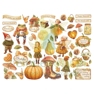 Dodatki papierowe Die Cuts Stamperia Whispering woods 47 szt.