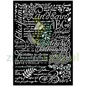Szablon maska Stamperia ART stories A3 29x42 cm Napisy, listki