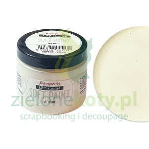 Farba kredowa Stamperia ART stories  SOFT PAINT 200 ml Off White biała 