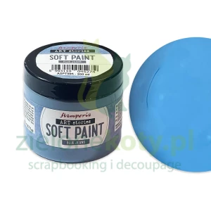 Farba kredowa Stamperia ART stories SOFT PAINT 200 ml Blue Jeans niebieska