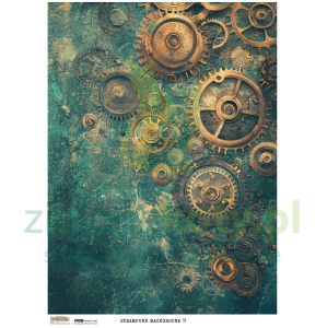 Papier ryżowy A4 ScrapLove Steampunk background 11 tło