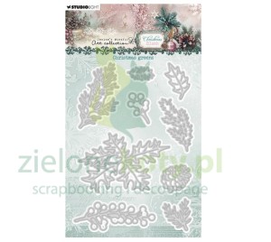 Wykrojnik Studio Light Christmas Blush Christmas greens gałązki