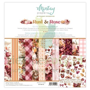 Zestaw papierów do scrapbookingu 30x30 Mintay Rust and Rose 