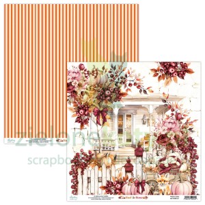 Papier do scrapbookingu 30x30 Mintay Rust and Rose 01