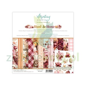Zestaw papierów do scrapbookingu 20x20 Mintay Rust and Rose 