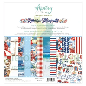 Zestaw papierów do scrapbookingu 30x30 Mintay Riviera Moments 