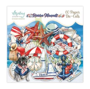 Zestaw dodatków Die Cuts Mintay Riviera Moments papierowe elementy 60szt