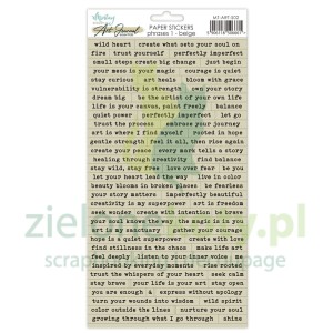 Naklejki papierowe Mintay Art Journal - Phrases 1 Beżowe