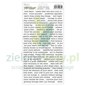 Naklejki papierowe Mintay Art Journal Phrases 1 napisy Białe